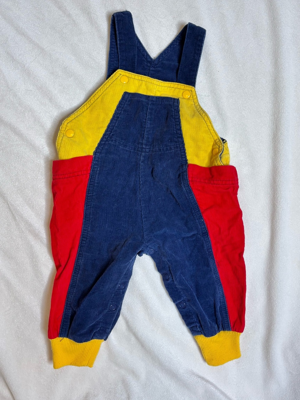 Vintage Babycrest corduroy Colorblock overalls 12M